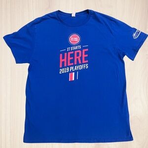 Detroit Pistons Blue Playoffs T-Shirt